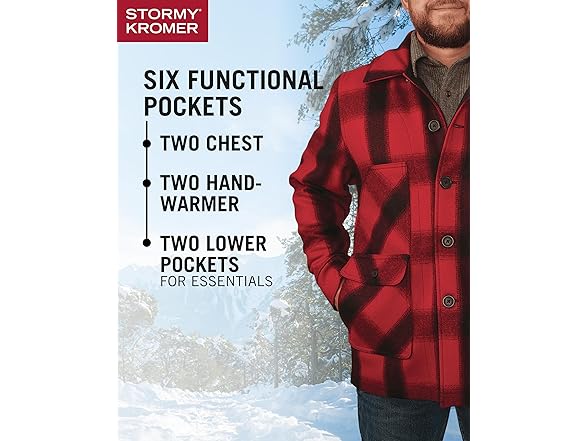 Stormy Kromer The Mackinaw Coat, 100% V