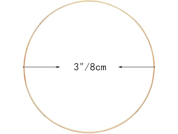 Auvoau 6 Pack 3 inch Metal Crafts Hoops