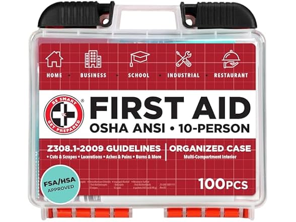 Be Smart Get Prepared First Aid Kit 100 Pieces