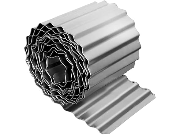 Galvanised Metal Wave Cut Lawn Edging