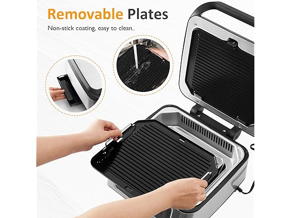SUNVIVIPRO Electric Panini Press Sandwich Maker