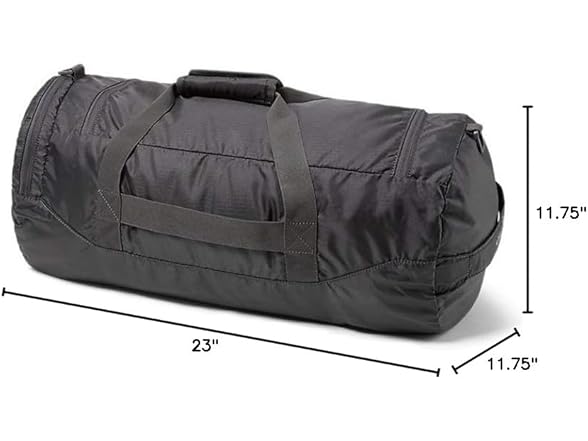 Eddie Bauer Stowaway Packable Duffel Bag, Dark Smoke
