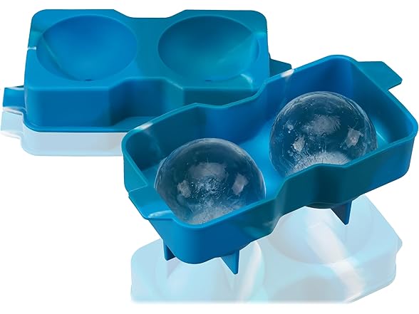 Host Silicone 2.25" Ice Sphere Silicone Mold in Blue Marble