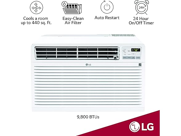 LG 10,000 BTU ELECTRONIC THRU THE WALL AC