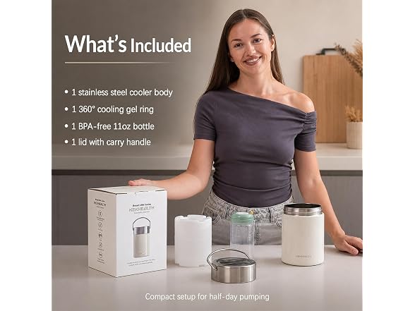 KEKHEALTH 11oz Stainless Steel Breast Milk Cooler