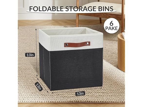 PrecisionAuto 13x13 Storage Cube Bins Set of 6