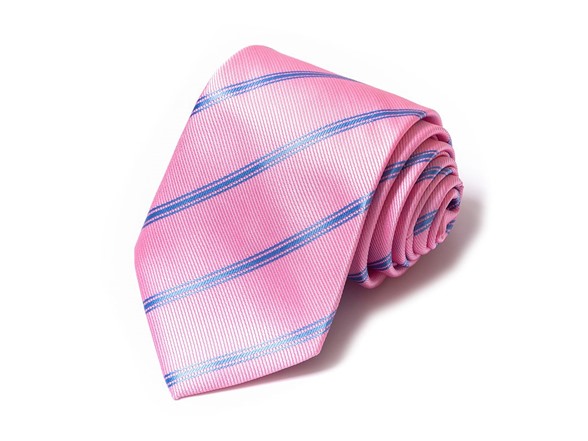 Formal Men’s Necktie - Pink Pulse Stripe