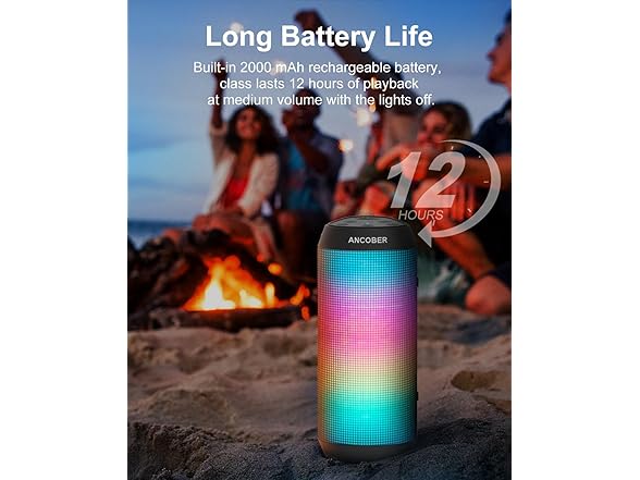 ANCOBER Cool Dazzling Bluetooth Speaker