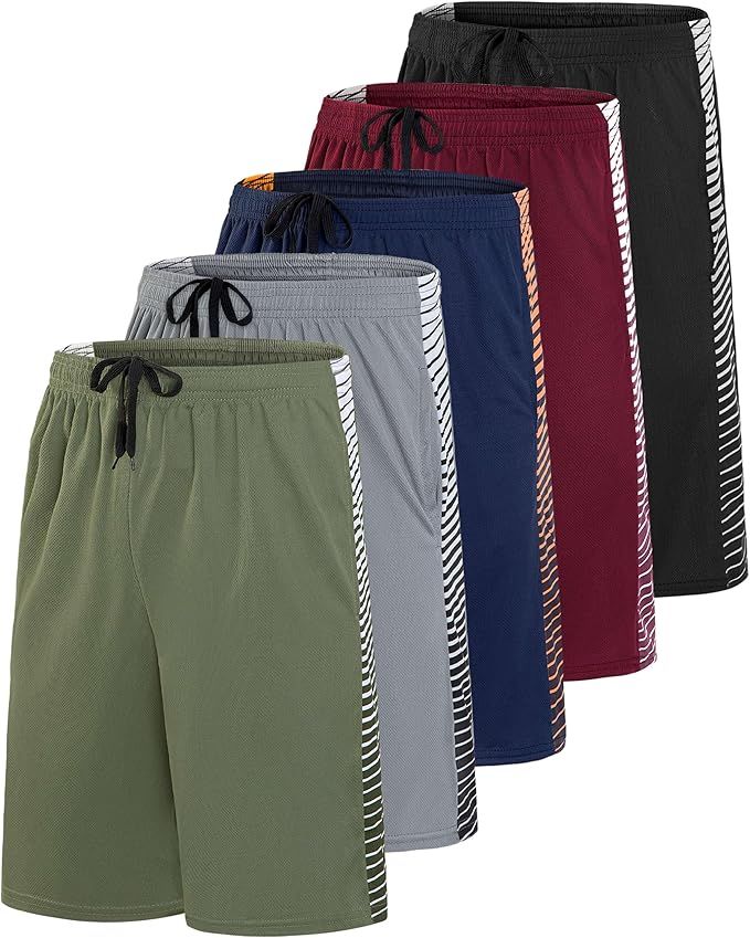(5PK) Men's Active Performance Shorts - Gallery 6