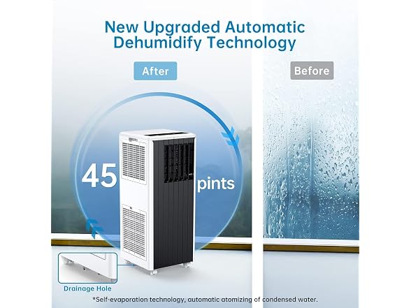 MERXENG 8,000 BTU Portable Air Conditioner, Smar