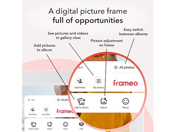 Smart WiFi Digital Photo Frame | 10.1in