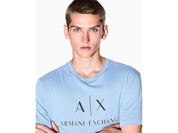 Armani Exchange Mens Classic Crew Logo Tee