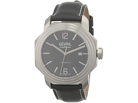 Gevril Men's Canal St Automatic Watch, Genuine Lea