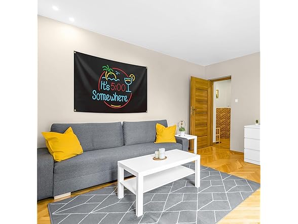 It's 5 O'Clock Flag 3x5 Funny Bedroom