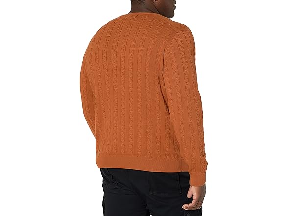 Amazon Essentials Men's Cable Cotton Sweater