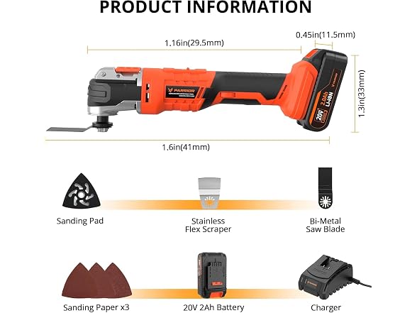 TILSWALL USPROM01 2 Amp Oscillating Saw Orange