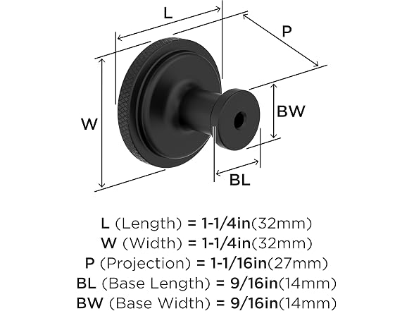 Amerock Faraday 1-1/4" (32 mm) Diameter Cabinet Knob