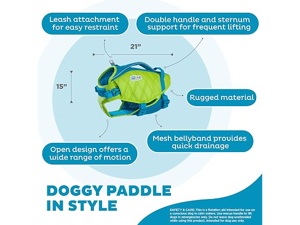 Outward Hound Standley Sport Green Lifejacket