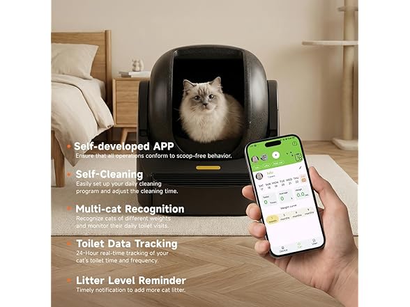 Open-Top Auto Cat Litter Box