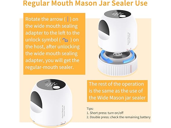 3 in 1 Electric Mason Jar Vacuum Sealer Kit