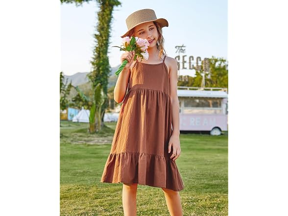 Arshiner Girls (4-5T) Kids Summer Spaghetti Dress