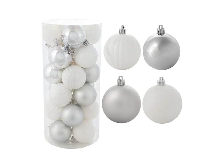 Sunnydaze Merry Medley 24ct Christmas Ornament Balls
