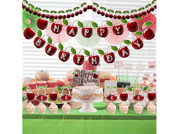 Cherry Theme Birthday Party Supplies