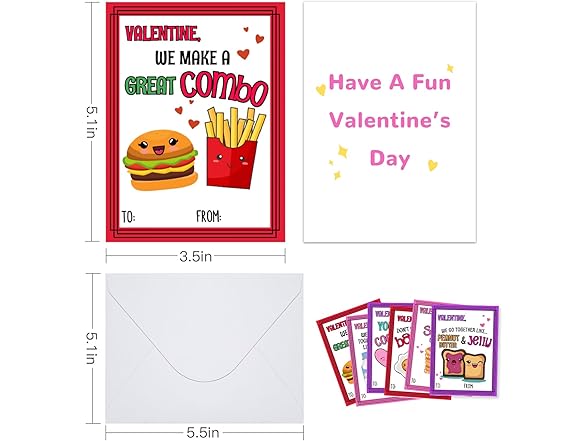 Ungirds 30 Pack Valentines Day Cards