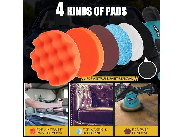 Vkdemer Cordless Car Buffer Polisher