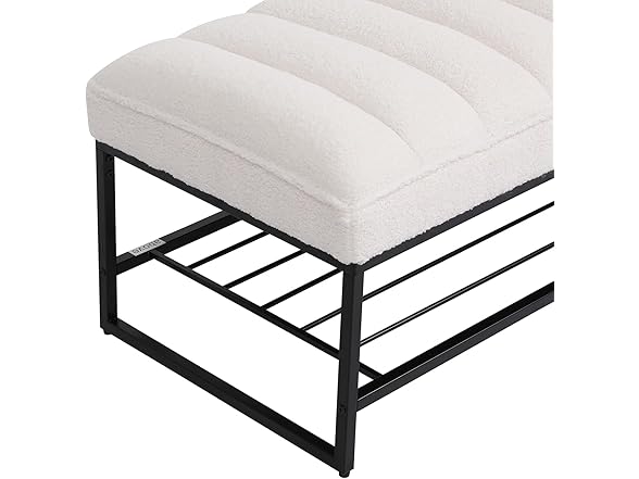 LKJYBG Sherpa Upholstered Bench