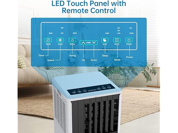 GustoWave 8000 BTU Portable Air Conditioner - 250 Sq Ft