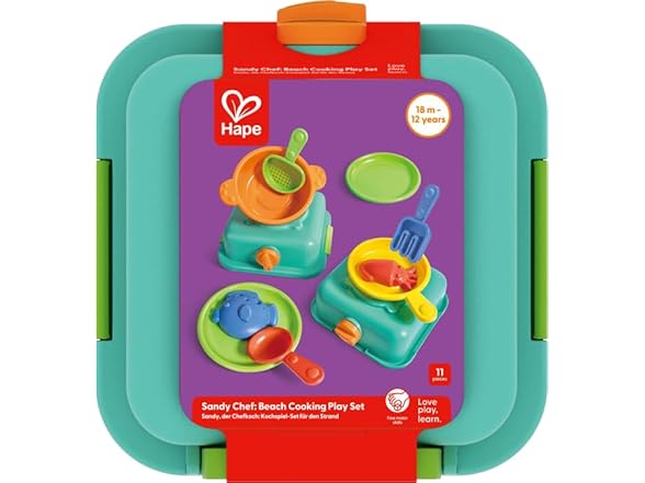 Hape Sandy Beach Cooking Play Set Toy