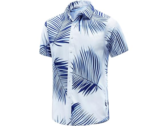 Euow Men (XXL) Hawaiian Shirts Casual Button Shirt