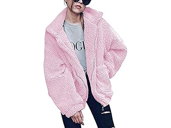 Comeon Women's (2XL) Women's Coat Casual Lapel Fle