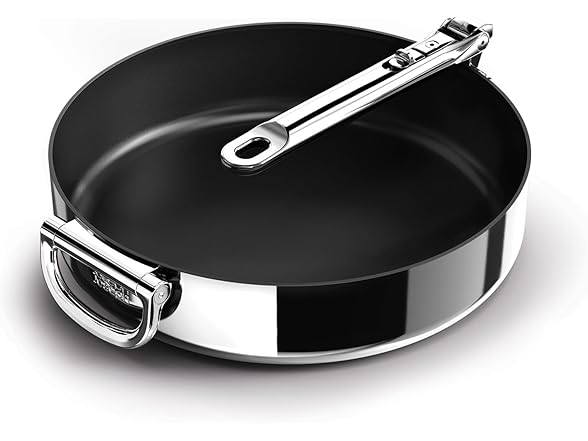 Joseph Space Steel 11" Nonstick Stainless-Steel Frying Pan