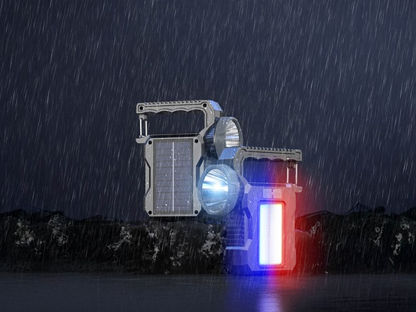 Solar Rechargeable LED Flashlight & Lantern
