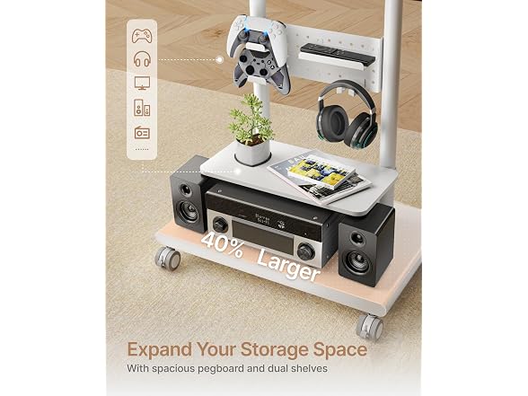 Heavy-Duty Rolling TV Stand
