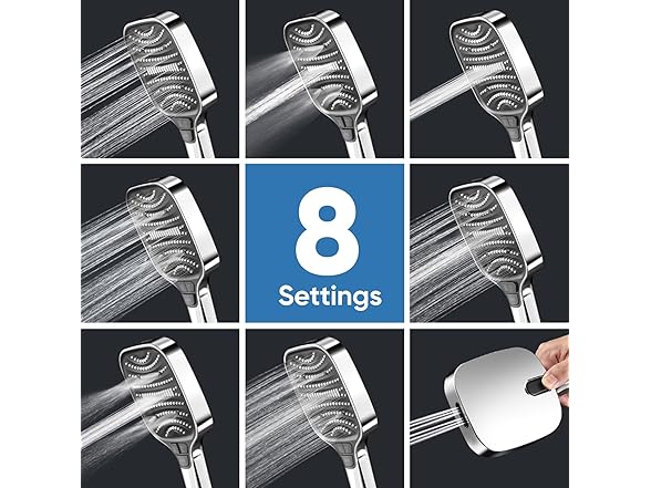 High Pressure 8-mode Handheld Shower Head