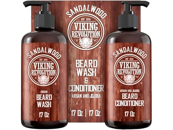 Viking Revolution Beard Wash & Beard Conditioner Set