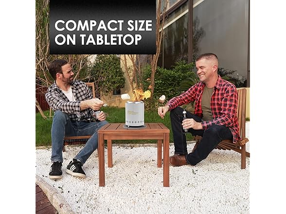 Red Mountain Valley Smokeless Tabletop Fire Pit with Mat, Gray