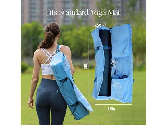 Tumaz Padded Yoga Mat Bag Powder Blue