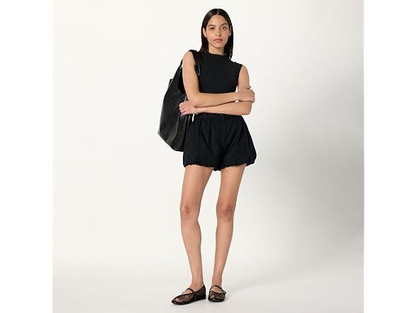 The Drop Women (XXL) Lola Cotton Mini Short Black