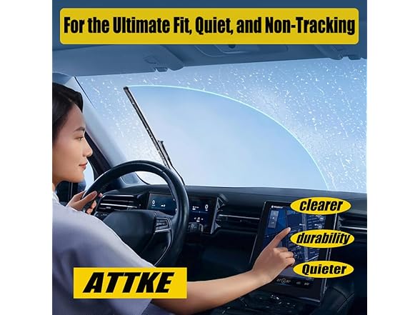 ATTKE 3 Wipers Front Windscreen Wiper Blades
