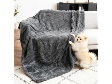 $13.99 Waterproof Dog Blanket for Couch- Grey dealfomo