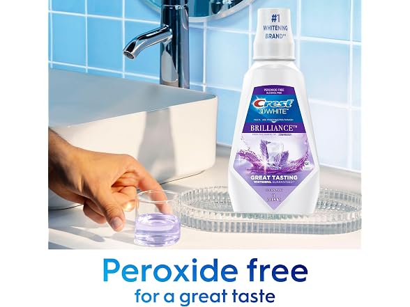 Crest 3DWhite Mouthwash, 33.8 fl oz