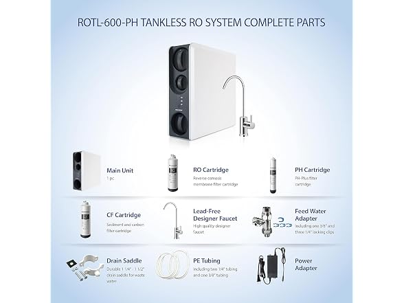 APEC WATER Tankless Reverse Osmosis System 3-Stage Water Filter System