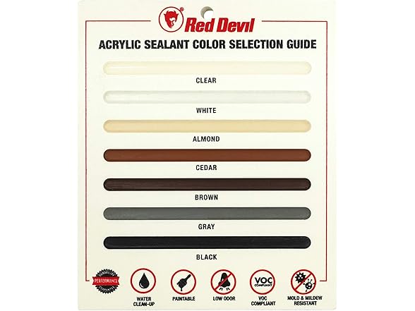 Red Devil 08464I Siliconized Acrylic Sealant, 10.1 oz