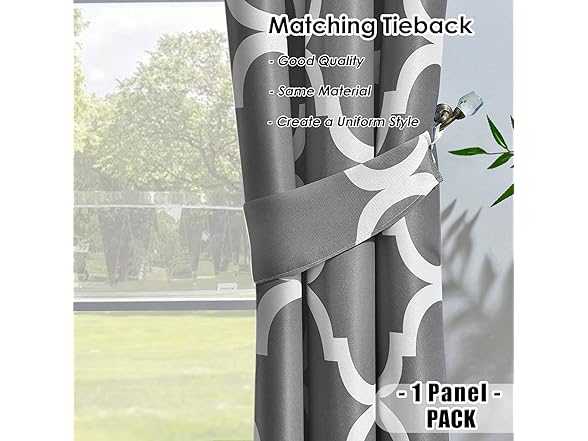 Melodieux Moroccan Blackout Curtain 42"x96"