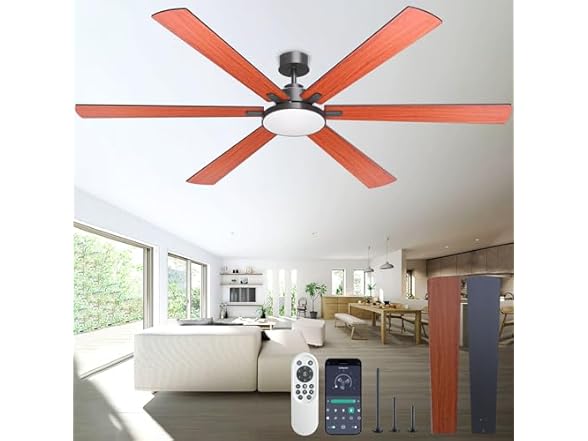 80" Ceiling Fan with Light Remote