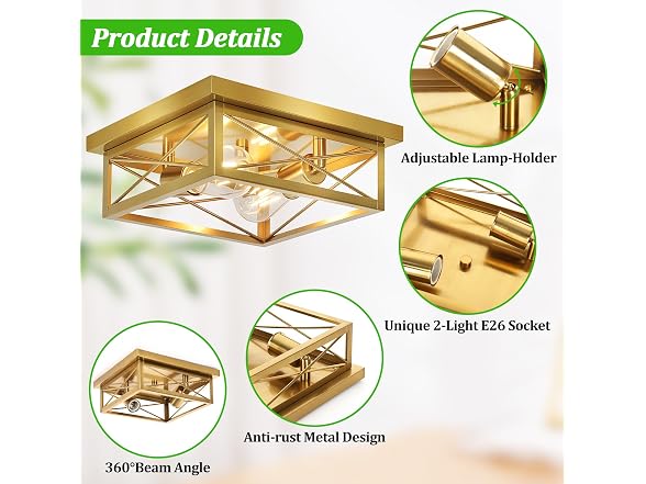 Kondras B0F31XPZY8 2-Pack Hallway Fixtures Ceiling